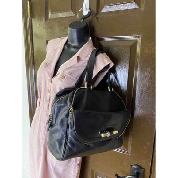 Jimmy Choo Justine Handbag Black Leather Shoulder Bag - Picture 11 of 12